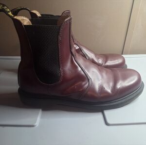 Dr. Martens Smooth Cherry Red Leather Chelsea Boots Style 2976 Size 10 M